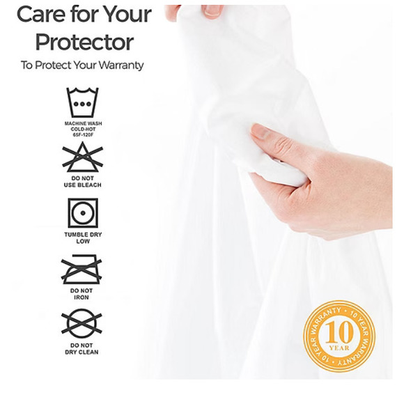 Linenspa Five Sided Waterproof Mattress Protector, Twin - Picture 8 of 9